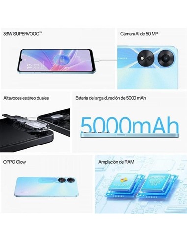 SMARTPHONE OPPO A78 6.56 4GB/128GB/50MPX/NFC/5G BLUE