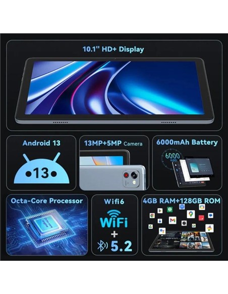 TABLET CUBOT TAB 60 10.1 HD 4GB/128GB 13MPX 6000MAH GREY