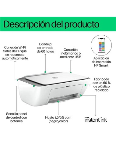 IMPRESORA HP DESKJET MULTIFUNCION 2820E COLOR...