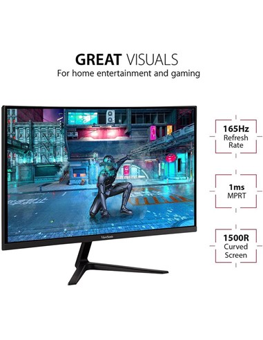 MONITOR GAMING VIEWSONIC 27 165HZ CURVO MULTIM...