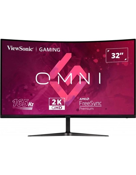 MONITOR GAMING VIEWSONIC 32” 165HZ QHD CURVO MULTIM ERGO HDMI DP 3YR GAR