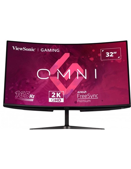 MONITOR GAMING VIEWSONIC 32” 165HZ QHD CURVO MULTIM ERGO HDMI DP 3YR GAR