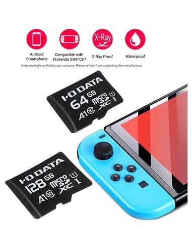 MEMORIA MICRO SD 128GB I-O DATA C10 + ADAPTADOR SD