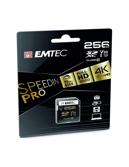MEMORIA MICRO SD 256GB EMTEC SPEEDIN PRO C10 + ADAPTADOR SD