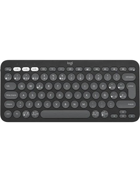TECLADO LOGITECH PEBBLE KEYS 2 K380S TKL WIRELESS BLACK