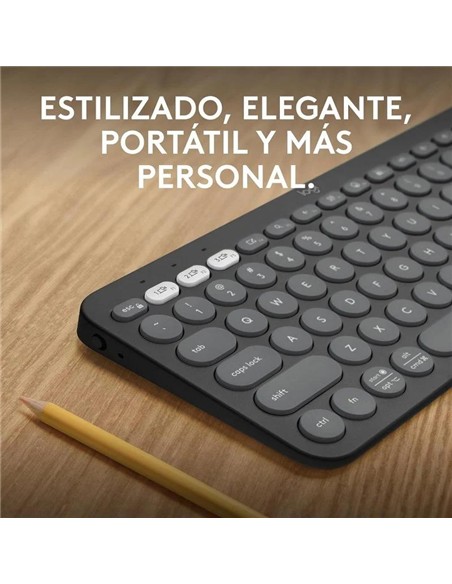 TECLADO LOGITECH PEBBLE KEYS 2 K380S TKL WIRELESS BLACK