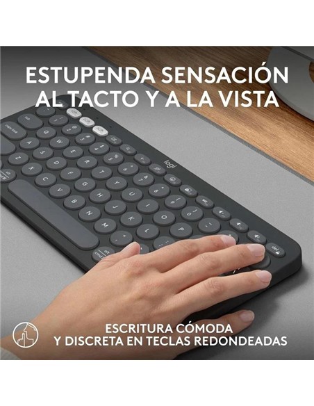 TECLADO LOGITECH PEBBLE KEYS 2 K380S TKL WIRELESS BLACK