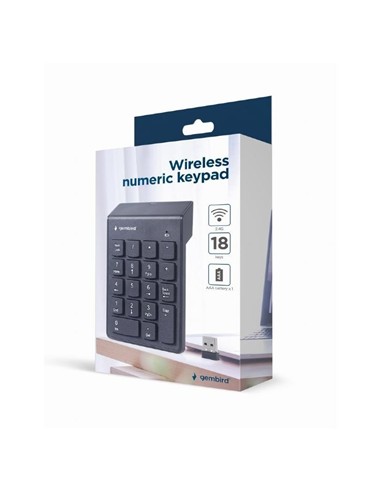 TECLADO NUMERICO GEMBIRD KEYPAD BLUETOOTH 18...