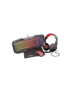 TECLADO + RATON + AURICULARES + ALFOMBRILLA TRUST GAMING GXT1180RW BUNDLE
