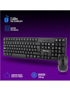 TECLADO + RATON NGS EUPHORIA WIRELESS BLACK 2