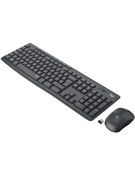 TECLADO + RATON LOGITECH MK295 WIRELESS SILENT GRAFITO