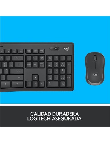 TECLADO + RATON LOGITECH MK295 WIRELESS SILENT...