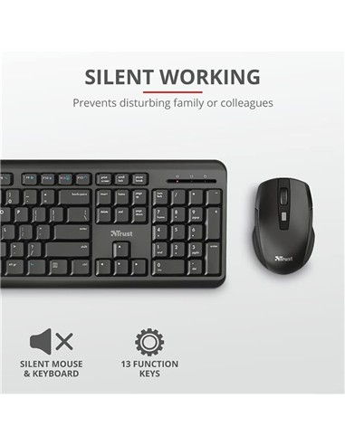 TECLADO + RATON TRUST ODY WIRELESS
