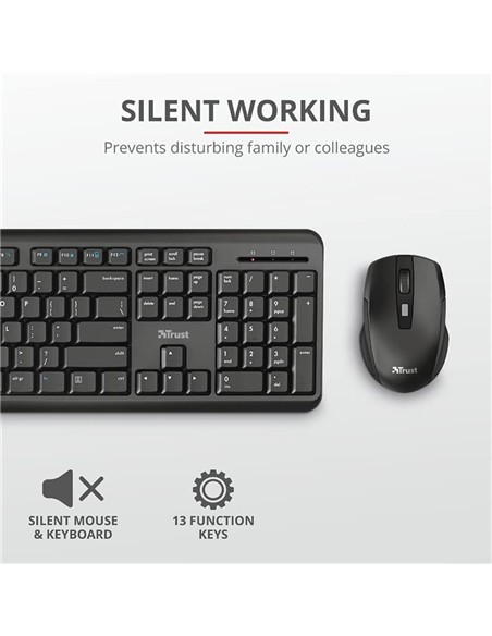 TECLADO + RATON TRUST ODY WIRELESS