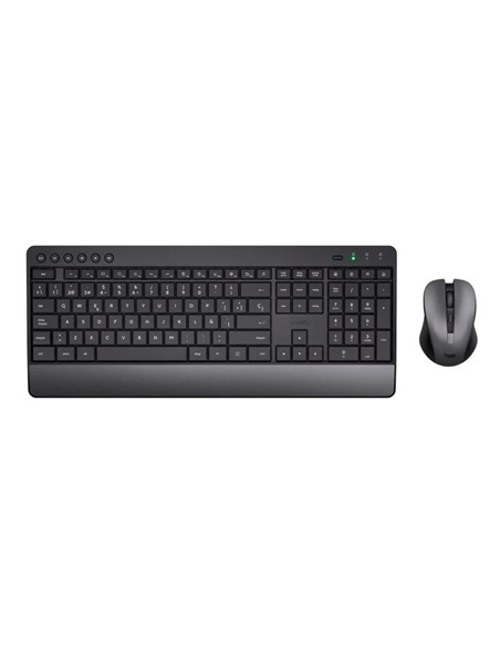 TECLADO + RATON TRUST TREZO WIRELESS BLACK ECO