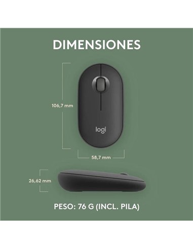RATON LOGITECH PEBBLE 2 M350S WIRELESS BLACK