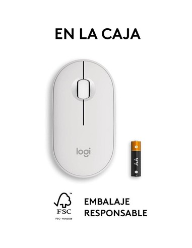 RATON LOGITECH PEBBLE 2 M350S WIRELESS WHITE