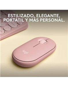 RATON LOGITECH PEBBLE 2 M350S WIRELESS ROSE 2