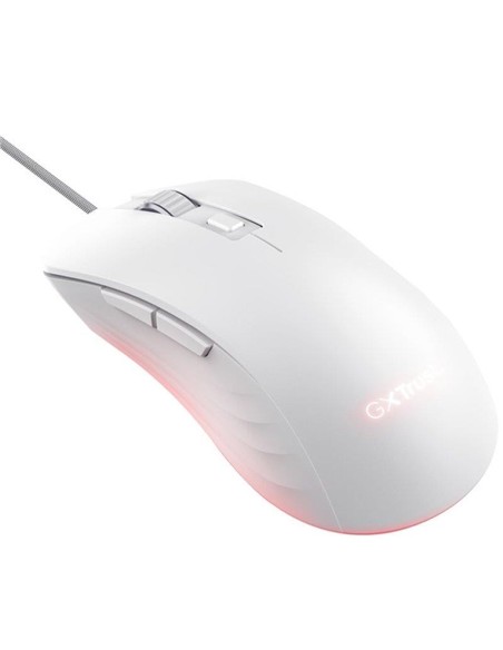 RATON TRUST GAMING GXT 924 YBAR RGB USB 25K DPI WHTE