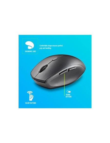 RATON NGS BEE BLACK ERGONOMICO WIRELESS SILENT BLACK