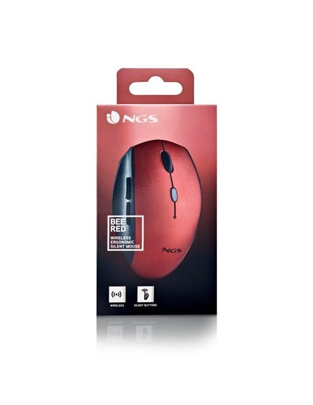 RATON NGS BEE RED ERGONOMICO WIRELESS SILENT RED