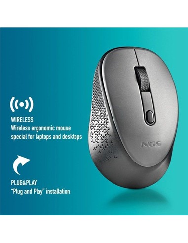 RATON NGS DEW GRAY WIRELESS SILENT GREY