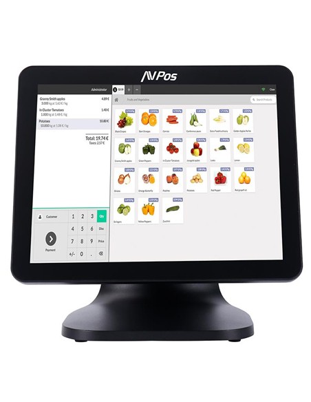 TPV AVPOS K5000 ALUMINIO 15 TACTIL I5-5287U/8GB/SSD128GB/BLACK
