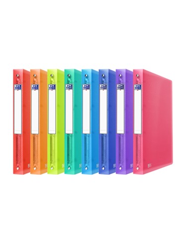 CARPETAS 4 ANILLAS OXFORD A4 10 COLORES SURTIDOS.