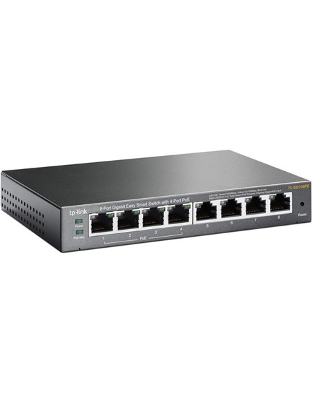 SWITCH TP-LINK GIGABIT 8 PUERTOS TL-SG108PE EASY SMART GESTIONABLE 4 POE