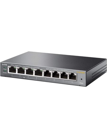 SWITCH TP-LINK GIGABIT 8 PUERTOS TL-SG108PE EASY SMART GESTIONABLE 4 POE