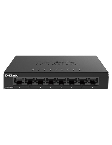 SWITCH D-LINK GIGABIT 8 PUERTOS DGS-108GL METALICO
