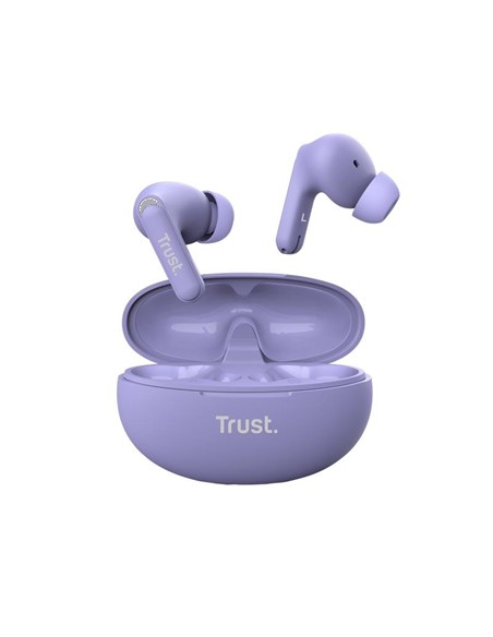AURICULARES TRUST YAVI EARBUDS ENC BLUETOOTH WIRELESS PURPLE