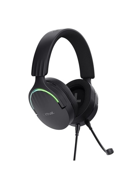 AURICULARES + MICROFONO TRUST GAMING RGB GXT 490 FAYZO HEADSET 7.1 BLACK