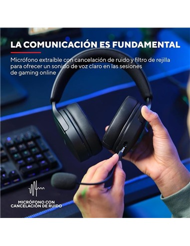 AURICULARES + MICROFONO TRUST GAMING RGB GXT...
