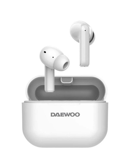 AURICULARES DAEWOO DW2002 BLUETOOTH 5.3 WIRELESS CON ESTUCHE DE CARGA WHITE