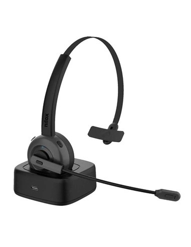 AURICULARES + MICROFONO NILOX CON BASE DE CARGA...