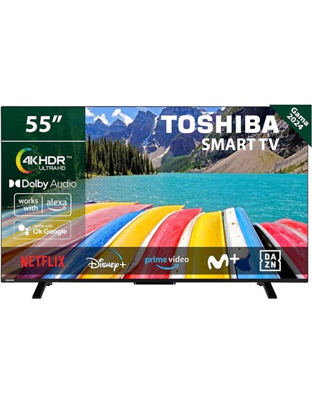 TELEVISOR LED TOSHIBA 55 UHD 4K SMART TV VIDAA MODO HOTEL WIFI