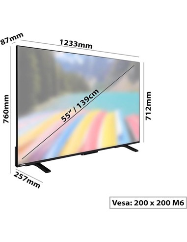 TELEVISOR LED TOSHIBA 55 UHD 4K SMART TV VIDAA MODO HOTEL WIFI