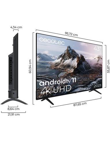 TELEVISOR LED CECOTEC 43 UHD 4K SMART TV ANDROID BLUETOOTH