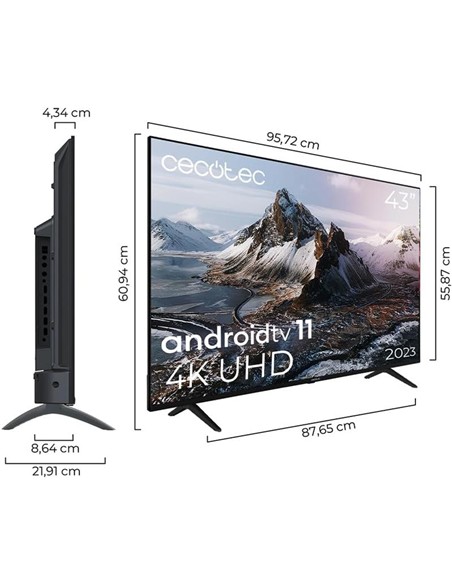 TELEVISOR LED CECOTEC 43 UHD 4K SMART TV ANDROID BLUETOOTH
