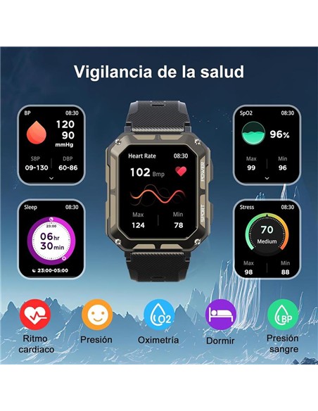 SMARTWATCH RELOJ CUBOT C20 PRO BT IP68 BLACK