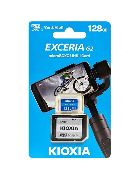 MEMORIA MICRO SD 128GB TOSHIBA KIOXIA EXCERIA G2 HC C10 + ADAPTADOR SD