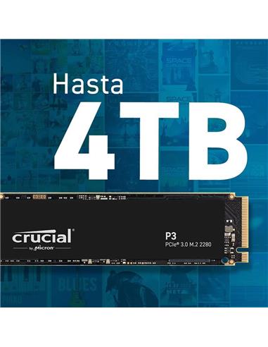 DISCO DURO SSD CRUCIAL P3 1TB M.2 NVME PCIE 3.0