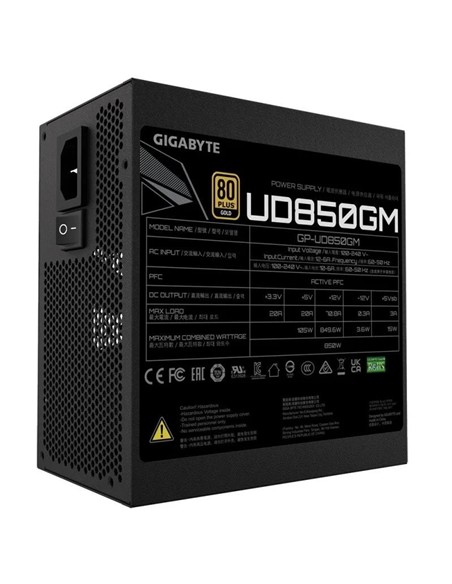 FUENTE DE ALIMENTACION GIGABYTE UD 850W 80+ MODULAR ATX GOLD