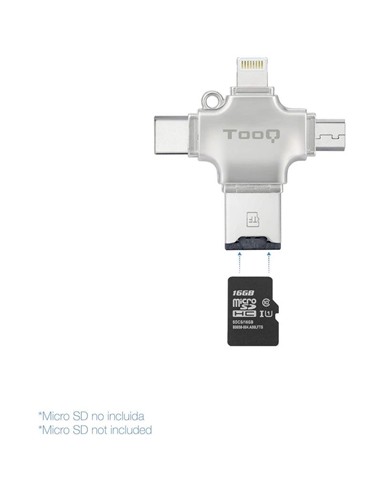 TOOQ TQR-4001 LECTOR TARJETAS EXTERNO USB 4 EN 1