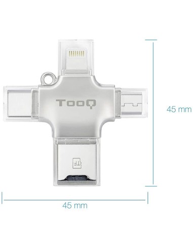 TOOQ TQR-4001 LECTOR TARJETAS EXTERNO USB 4 EN 1