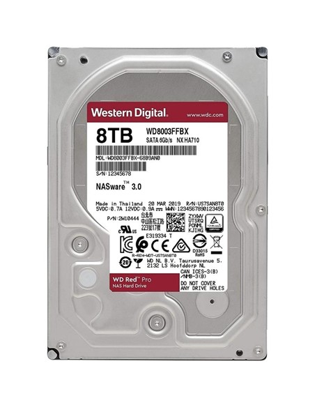 DISCO DURO WESTERN DIGITAL 8TB 3,5 SATA RED PRO