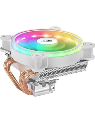 VENTILADOR DISIPADOR MARS GAMING CPU 120MM ARGB INTEL/AMD WHITE