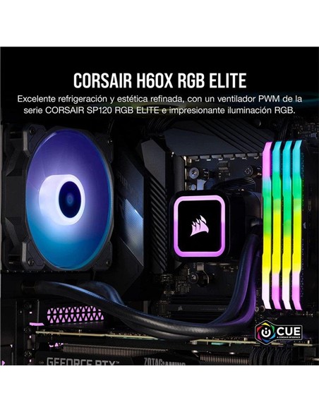 REFRIGERACION LIQUIDA CPU CORSAIR H60X RGB ELITE 120MM AMD/INTEL