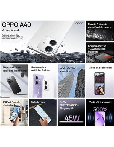 SMARTPHONE OPPO A40 6.72 4GB/128GB/50MPX/NFC/4G...